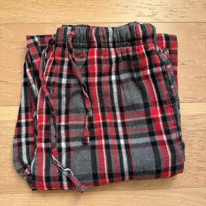 Plaid Pajama Bottoms - Red and Black